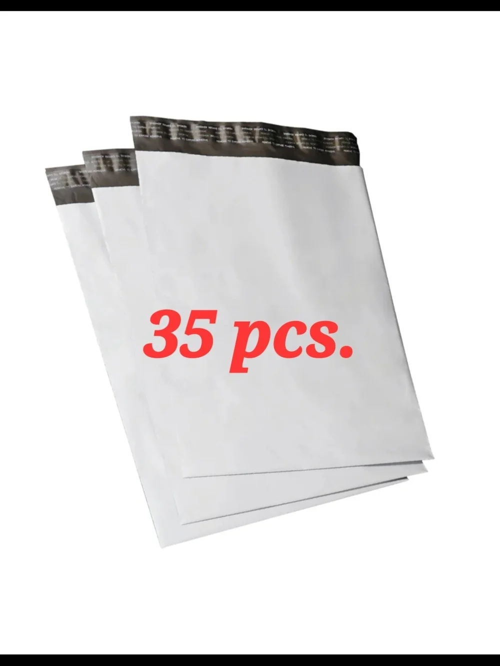 35 Large 10'x13' Self-Seal Poly Mailer Bags with Black Trim - Multipack